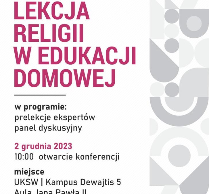 LEKCJA RELIGII W&nbsp;EDUKACJI DOMOWEJ