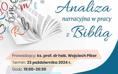 WYDAWNICTWO WAM ZAPRASZA NA WEBINAR „ANALIZA NARRACYJNA W PRACY Z BIBLIĄ”