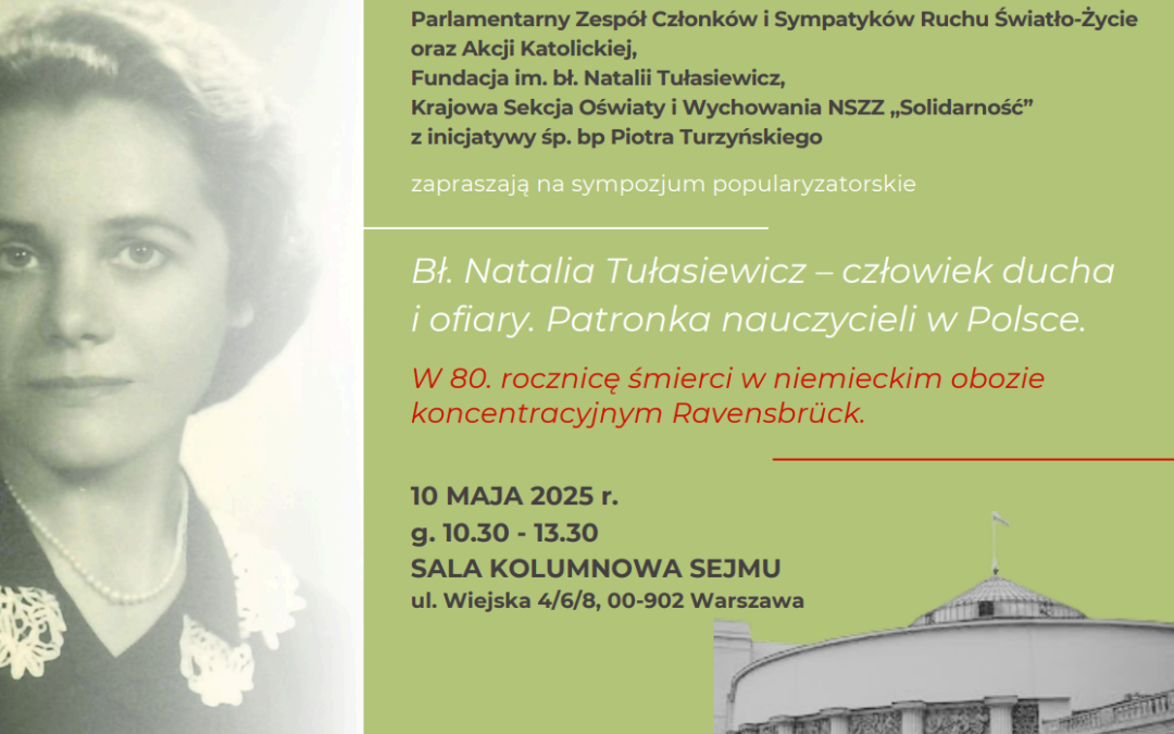 SYMPOZJUM W POLSKIM SEJMIE O BŁ. NATALII TUŁASIEWICZ