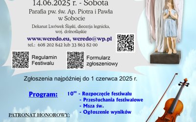 XI FESTIWAL PIOSENKI RELIGIJNEJ „KTÓŻ JAK BÓG?” W SOBOCIE